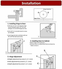 1/2″ Overlay Face Frame Soft Close Kitchen Cabinet Self Closing Concealed Hinges