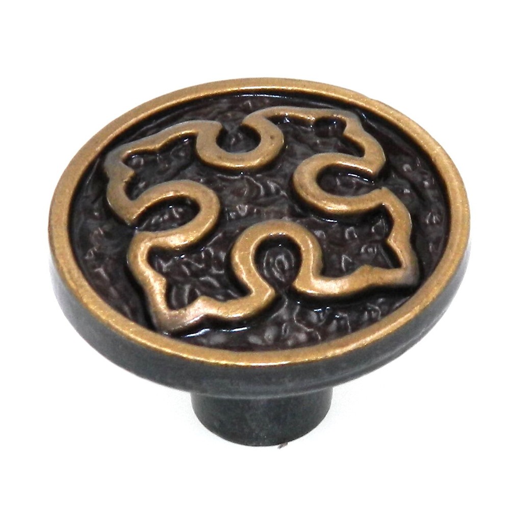 Vintage Amerock Serenata Antique English 1 1/4″ Round Cabinet Knob BP763-AE