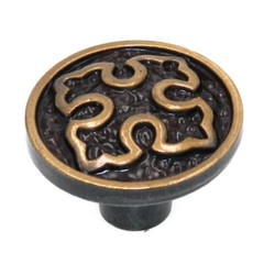 Vintage Amerock Serenata Antique English 1 1/4″ Round Cabinet Knob BP763-AE