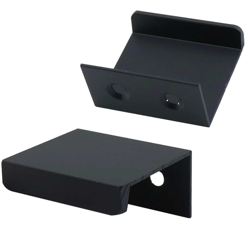 LC LICTOP 1.38 Inch Black Finger Pulls for Cabinet 4Pcs, inches,