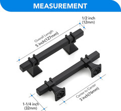 Matte Black Pulls Cabinet Handles 3 Inch 30 Pack | Zinc-Alloy,Screws Included, M