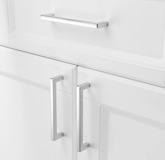 10 tiradores cuadrados 5″ cromo sólido para cocina, baño y dormitorio.