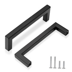5 Inch (128mm) Hole Centers Matte Cabinet Handles 5 Inch Hole Centers 10 Black