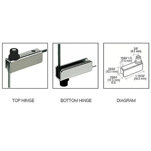 CRL Chrome Standard Mount Glass Door Hinge GDH5CH