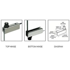 CRL Chrome Standard Mount Glass Door Hinge GDH5CH