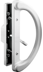 Sliding Patio Door Handle Set White Diecast, Mortise Style, Non-Keyed – C 1225