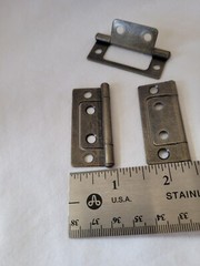 20 Pieces Non Mortise Hinges Antique Brass 2″H x 1-3/8 Perfect for Cabinets