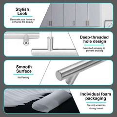 Brushed Nickel 304 Grade Stainless Steel Kitchen Cabinet Handle Pull Knob Drawer