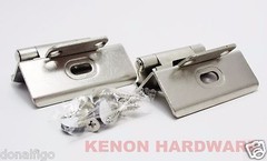 10 Pairs (20) 1/2″ Overlay, 3/4″ Frame Full Wrap Self Closing Hinge Satin Nickel