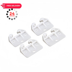YiiSeeJo 10 Pcs White Drawer Guides Plastic with Screws, Rear Mount for