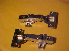 Set of 2 105 Degree Soft Closing European Full Overlay Concealed Hinges Nickel