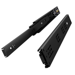 2 PCS 24 Inch Soft Close Drawer Slide #K45 3Fold Heavy Duty 100lb Black