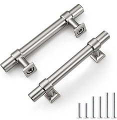 10 Pack 2.5″ Cabinet Pulls Stainless Steel Cabinet Handles for Kitchen/Bathroom