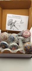 10 Pcs Ceramic Cabinet Knobs – Vintage Look Hand Painted Multicolor Mandala