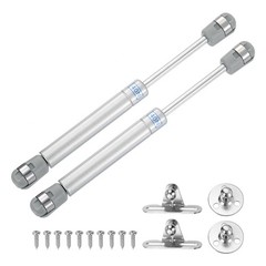 8 Inch 40N/9lb Gas Shock Strut Lift Support, (Silver, Set of 6)