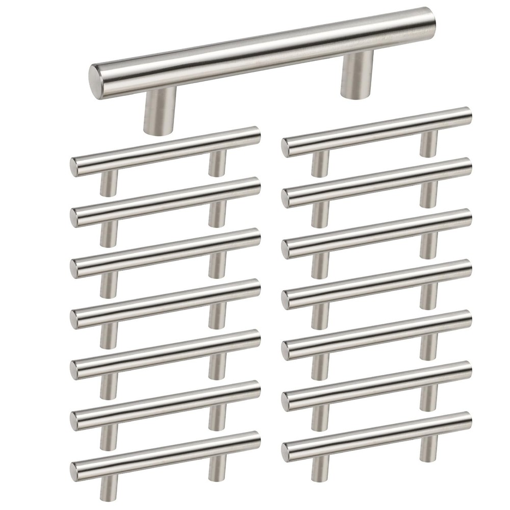 homdiy 15 Pack Brushed Nickel Cabinet Pulls 3in hole centers,