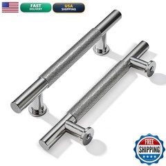 khtumeware 10 Pack 5in (128mm) Knurled Brushed Nickel Cabinet Pulls