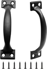 Set of 2 Vintage 5″ Rustic Black Iron Gate Handles for Doors and Cabinets