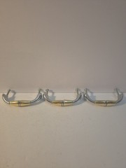 Vintage Brass & Chrome Two Tone KBC #38479 model Cabinet Handles Lot Of 3