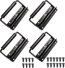 4 Pcs Spring Loaded Case Handle 5.51″ × 3.15″， Heavy Duty Black Surface Mount…