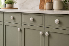 20 Handmade Marrakesh White cream drawer knob mosaic ceramic pulls cabinet knobs