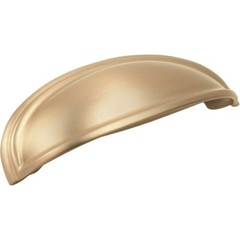 (5)-Amerock Ashby 4 In. & 3 In. Golden Champagne Center-to-Center Cup Pull