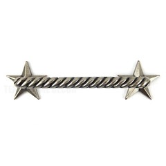 Star Rope Cabinet Drawer Pull Door Handle Antique Oxidized Silver Finish +Screws