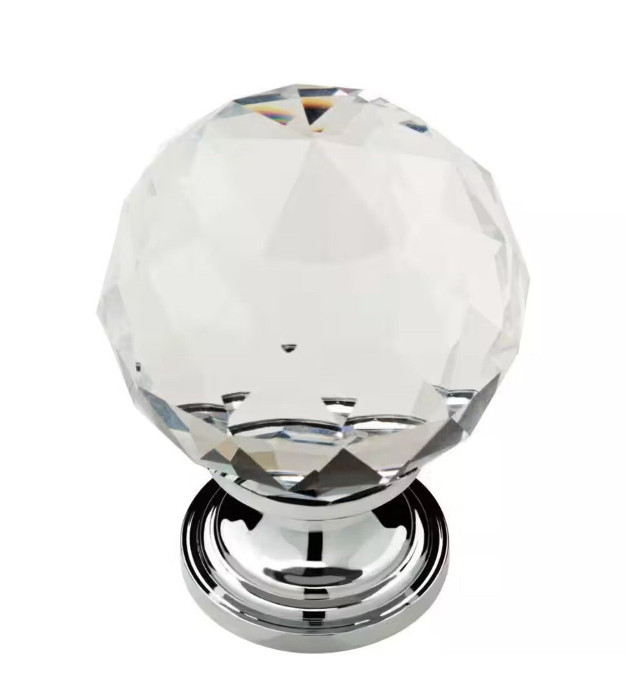 LIBERTY Faceted Crystal 1-3/16 in. (30 mm) DRAWER KNOBS PULLS CABINET