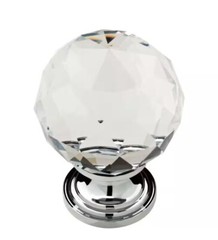 LIBERTY Faceted Crystal 1-3/16 in. (30 mm) DRAWER KNOBS PULLS CABINET
