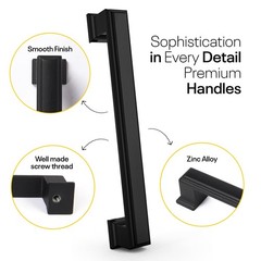 Black Cabinet Handles 5 Inch Hole to Hole – Bar Cabinet Pulls 5 Inch – 4 Pack…