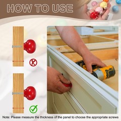 4 Pack Cabinet Knobs 1.3 Inch Vintage Round Drawers Handles Knob Beige