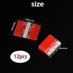 Lightweight and Strong Acrylic Hinges – 12 Pcs for Home & Craft Use, 1.37×0.98in