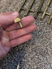 Lot of 20 Vintage Faux Bamboo Cabinet Drawer Pull Handles Antique Brass 3″ CTC 5
