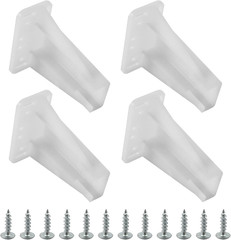 R 7240 Drawer Side Track Brackets, 5/16 In. X 7/8 In., Plastic, White (2 Pair)