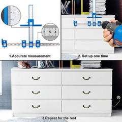 Cabinet Hardware Jig Tool for Handle Knob Pull Installation of Door and Drawer