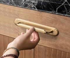 2 Pack Champagne Bronze Cabinet Pulls with Backplate Spacer, 7-1/2″ Hole Cent…