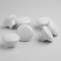 20PCS Kitchen White Cabinet Knobs and Pulls Round White Dresser Knobs and Han…