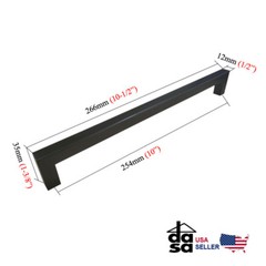 Premium Black Stainless Steel Cabinet Door Handles Cupboard Drawer Pulls