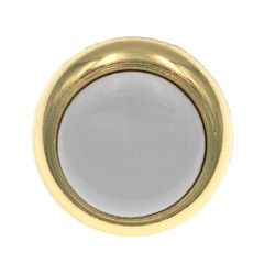 262WPB Polished Brass 1 1/4″ Cabinet Knob Pulls, White Porcelain Center Amerock