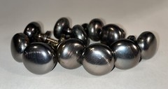 12 Heavy 1 1/8″ Diameter Satin Oil Rubbed / Venetian Bronze Round Cabinet Knobs