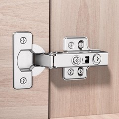 Luokim 2Pcs Frameless Full Overlay Cabinet Hinges, Soft 1 Pair,