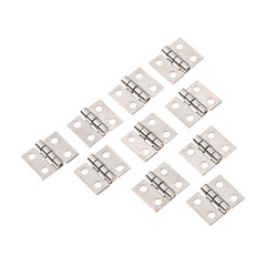 50Pcs Silver Color Hinges Jewelry Box Dollhouse Cabinet Door Hinges 8mm*10mm