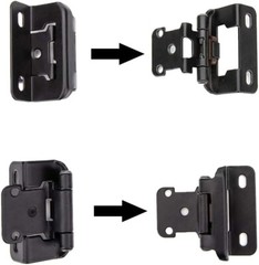 1/2″ Overlay Semi Cabinet Hinges Wrap Kitchen Self Closing Cabinet Hinge 25 Pair