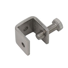 C-clamp Jaw U-shaped Clip Silver Stainless Steel Table Bracket With Screw