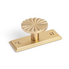 GooKi 1.5’38mm Dia Champagne Bronze Cabinet Knob with Classic Square Backplat…
