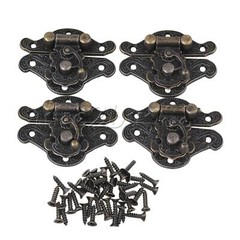 4pcs 28mmx23mm Zinc Alloy Green Bronze Vintage Clasp Latch Hasp