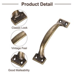 8pcs 3 Inches Gate Handle with Screw for Kitchen Closet Door Bronze