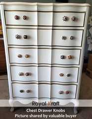 Royal Kraft Vintage Black Hand Painted Ceramic Pull Knobs Set of 10, Sknob010