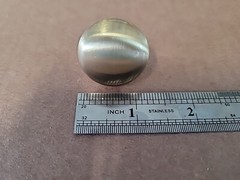 1.25 In Solid Brass Cabinet Knob — Satin Brass Finish-Baldwin