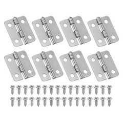 Small Butt Hinges 3/4 Inch, 8 Pack Mini Jewelry Box Hinge with Screw, Silver